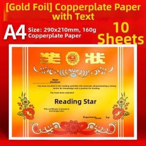 Feiyu | Custom Golden Award Certificate A4 Copper Plate Paper