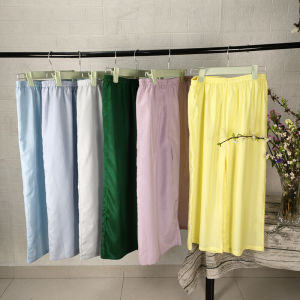 New 2022 Womens Comfortable Breathable Lightweight Pure Color Long Pants Hanfu Underwear Skirt Inner Wear Cotton Silk Blend