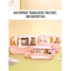 Thickened waterproof travel toiletry bag portable PVC cosmetic bag dustproof travel organizer bag