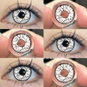 Lens Màu Cosplay Little Devil EYESHARE Phụ Kiện Anime Màu Trắng Đen Dùng Một Năm Chất Liệu HEMA Dùng Cho Halloween