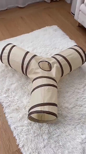 อุโมงค์แมว 3ทาง พับได้ - ของเล่นสัตว์เลี้ยง - สำหรับแมว/สัตว์ขนาดใหญ่（จัดส่งจากประเทศไทย） CW119