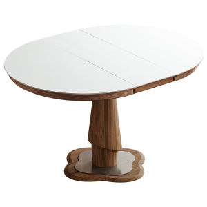 QUANMU | Expandable Cream Style Changeable Round Table Small Space Suitable Folding