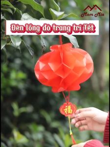 [1 CÁI] Đèn lồng đỏ trang trí lễ Tết Trung thu đèn lồng chữ Phúc nhiều cỡ độ bền cao - LD026