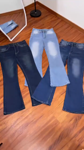 RETRO JEANS Cutbray Highwaist Celana Wanita Bahan Jeans Stretchy  Wisker Skrap Premium New Arival