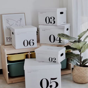 Digital Paper Storage Box Clothing Organizer Household Miscellaneous Items Box Bookcase Foldable Nordic Style Paper Box