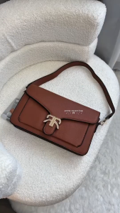 RAINSMORE Elegant Solid Color Leather Armpit Bag - Womens Shoulder Handbag with Chic Design