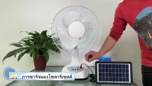 💦ลมแรง 5 เท่า - พัดลมโซลาเซลล์ 16 (16 นิ้ว, คลيอ้อ) 💦 - พร้อมแผงโซล่าเซลส์ แบตเตอรี่จุไฟนาน พัดลมแสงโซล่า, พัดลม โซล่าเซลล์, พัดลมอัจฉริยะ, พัดลมปรับระดับ, พัดลมตั้งพ, พัดลมไฟฟ้า, ถูกๆ, พัดลมตั้งพื, พัดลมแคมป์ปิ้ง, พัดลมโ�
