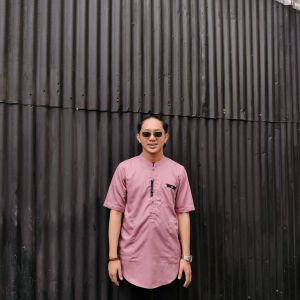 Baju Koko Pria Dewasa Warna Mauve/Baju Koko Warna Mauve