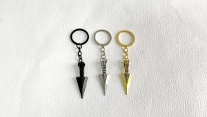 Bandai | Retro Personality Black Triangle Arrowhead Keychain Pendant Niche Style Punk Keyrings Party Gifts