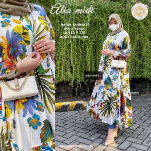 Midi Dress Remaja Terbaru 2022 Dres Jumbo Big Size Kekinian Model Alia Tasel by Kamalin