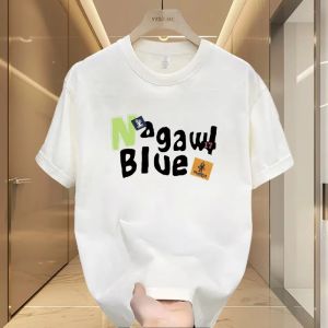 Áo Thun Cotton Nguyên Chất Mùa Hè Cao Cấp Cổ Tròn Cổ Nhỏ Đơn Giản Rộng Rãi Thường Ngày Thoáng Khí Dài Tay Thường Ngày