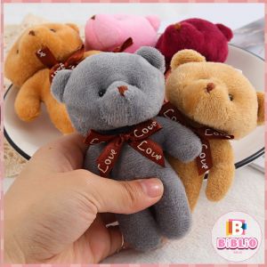 BIBLIO Cartoon Bear Plush Teddy Bear Small Pendant Bear Toy Bag Pendant Desktop Decoration