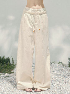 SHAOYEYAN | Laid-back Style Embroidery Wide Leg Trousers