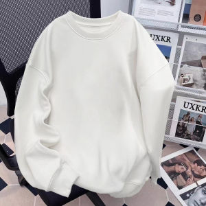 round Neck Sweatshirt Men Autumn and Winter New Arrival Ins Trendy Loose Couple Outfit Jacket Long-Sleeved T-Shirt Bottoming Shirt Tops