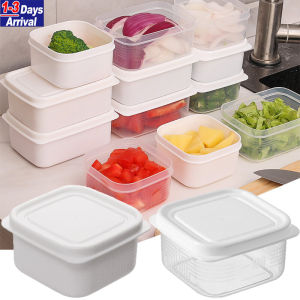 10Pcs Food Sealed Storage Box Small Fresh-Keeping Frozen Meat Box Fruit Vegetable Fish Fresh Storage Case Food-Grade Refrigerator Classification Crisper