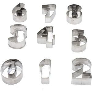 Bộ 9 Khuôn Cắt Bánh Quy Bằng Thép Không Gỉ Khuôn Ép Bánh Quy Đường Khuôn Bánh Fondant Khuôn Trang Trí Bánh Ngọt Phụ Kiện Làm Bánh Tự Làm