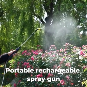 High-Pressure Portable Electric Gardening Sprayer with 3 Mist Nozzles 2400mAh Watering Garden Irrigation Tool