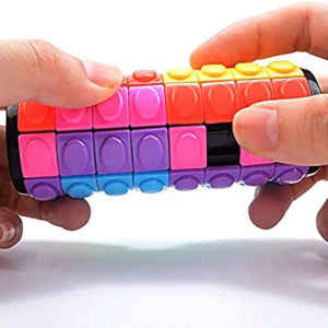 3D Rotating Slid Cube Puzzle Color Tower Decompression Novelty Child Puzzle Toy Montessori Parent-Child Activity Gift