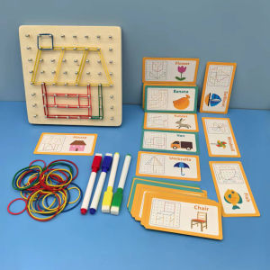 Mengshi Teaching Kindergarten Early Education Puzzle Toy for 3-4 Year Old Children Intelligence Development Wooden Toy