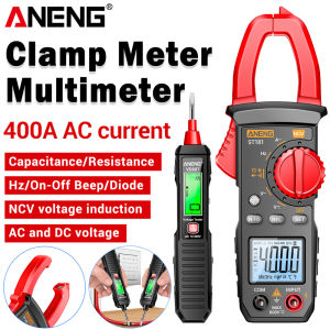 ANENG | ANENG ST181 Intelligent Clamp Meter with VD807 Digital Measuring Pen Zero and Live Wire Breakpoint Detection Electrical Tool Set