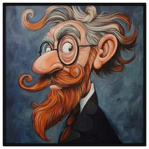 Tranh biếm họa chân dung chất liệu sơn dầu.Tranh treo tườngdán tường trang trí nội thất.CGI-1279