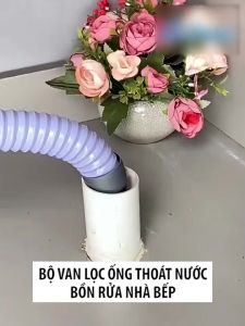 Bộ Đầu Nối Ống Thoát Nước 5 in 1 Ngăn Mùi Chống Côn Trùng Chặn Nước Trào Ngược Phù Hợp Bồn Rửa Bát HOCO