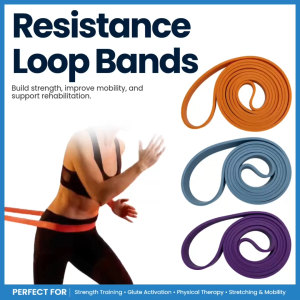 Resistance Loop Band Exercise Fitness Rubber Elastic Band for Workout Gym Physiotherapy Rehab Yoga Pilates