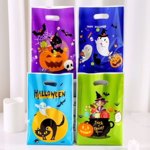Halloween Boo Party Candy Bag Ghost Pumpkin Table Decoration Trick or Treat Gift Bags Cookie Packaging Bags Party Supplies