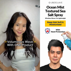 Ubersuave Ocean Mist Sea Salt Spray | Volume Texture | Effortless Styling | Lightweight | 200ml / 50ml | Easy Wash