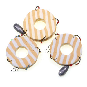 2 Set 4 Braches Sabiki Nymph Rig Bait Fish Catch Rigs With Sinker & EVA Foam Board #10 #12 #14 Cod / Whiting Fishing
