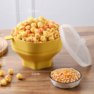 Microwave Oven Homemade Popcorn Special Tools High Temperature Resistant Foldable Corn Flower Bucket For Home Popcorn Tools