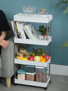 ชั้นวางของพลาสติก มีล้อเลื่อนพร้อมตะขอแขวน มี 2-5 ชั้น