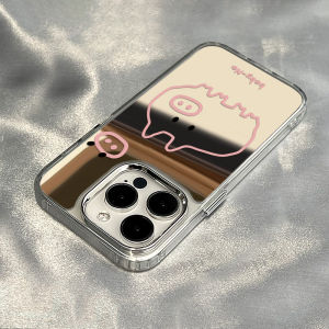 Apple 17Promax Silicone Phone Case Mirror Finish LuLu Pig New Popular XS High-End Men Women Style XR Full Cover 11/12Pro Outer 14