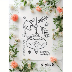 11*16 Dinosaur Christmas Insect Alphabet Clear Silicone Stamps for DIY Scrapbooking Card Making & Seasonal Craft Decor