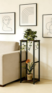 Premium Iron Plant Stand Indoor for Living Room Corner Balcony Window Sill – Metal Flower Stand Rack Organizer for Plants Flowers | Durable-CZH