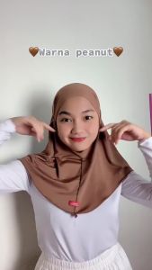 Hijab Bergo Alesha Jersey kerudung  Sporty Tali  I Bergo Jersey Tali Non Pad I Kerudung Sport By Shamira