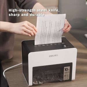 Deli เครื่องทำลายเอกสาร 3.5ลิตร เครื่องย่อยกระดาษ ทำงานต่อเนื่อง 5 นาที Paper Shredder