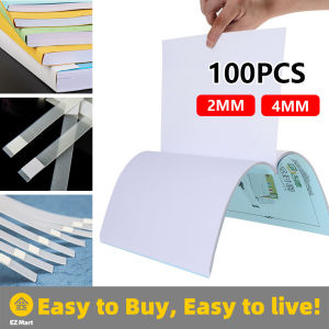 【Fast Shipping】 100pcs Hot Melt Tape Film Glue Binding Adhesive DIY Thermal Book Report Document Cover Flat Sticker Accessories Binding-Glue