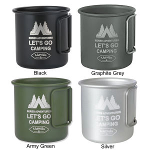 300ML Camping Mug Aluminium Alloy Hiking Mug Foldable Handle Travel Coffee Cup Ultra-Light Outdoor Kitchen Equipment