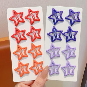 Colorful Star Shaped Pet Hair Clips Not Hurting Hairs