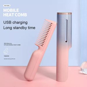 2022 New Wireless Automatic Hair Straightener Multifunctional USB Rechargeable Hair Straightener Portable Ceramic Hair Straightening Tool