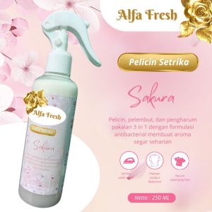 Alfa fresh pelicin setrika parfum loundry pakaiyan anti bakteri kemasan praktis 250 ml