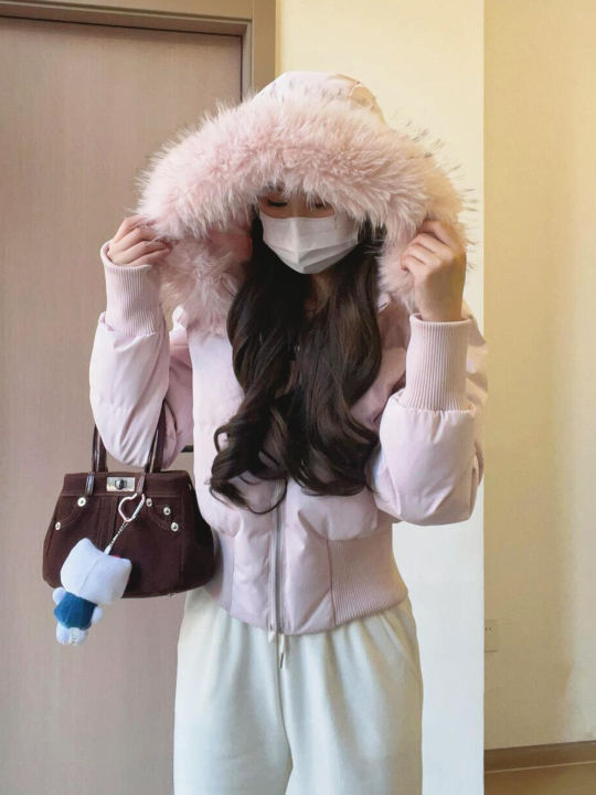 Áo khoác nữ KUGEMA lông vũ cotton kiểu dáng ngắn tôn dáng và hợp thời ...