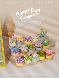 Adult Assembly Plant Pots Succulent Blocks Decorations Girls Toys Gifts Easy to Assemble Flower Pots for Lazy People