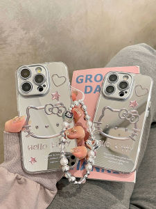 KT Cat Silicone Phone Case Full Cover Lettering for 16promax 15pro 14 Female Model 13 Protective Cover 17 Max Anti Fall