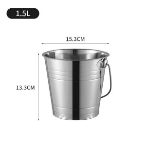 Commercial Stainless Steel Ice Bucket Portable