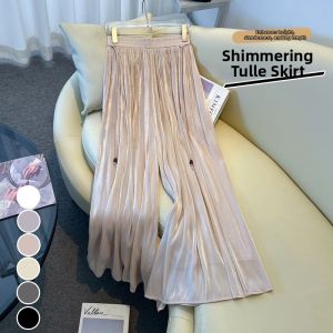 La Chapelle | Breathable and Stylish Wide Leg Pants Cool Ice Silk Material Feminine Grace