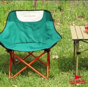 Speeds Kursi lipat bulat Camping Moon Foldable Portable Outdoor 031-46