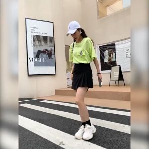 LUCCY SHOE Korean Fashion Womens White Chunky Sneakers 3-Inch Thick Sole Trendy & Versatile Comfortable for All Day#359