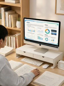 evesigar | Desktop Organizer Monitor Riser Keyboard Tray